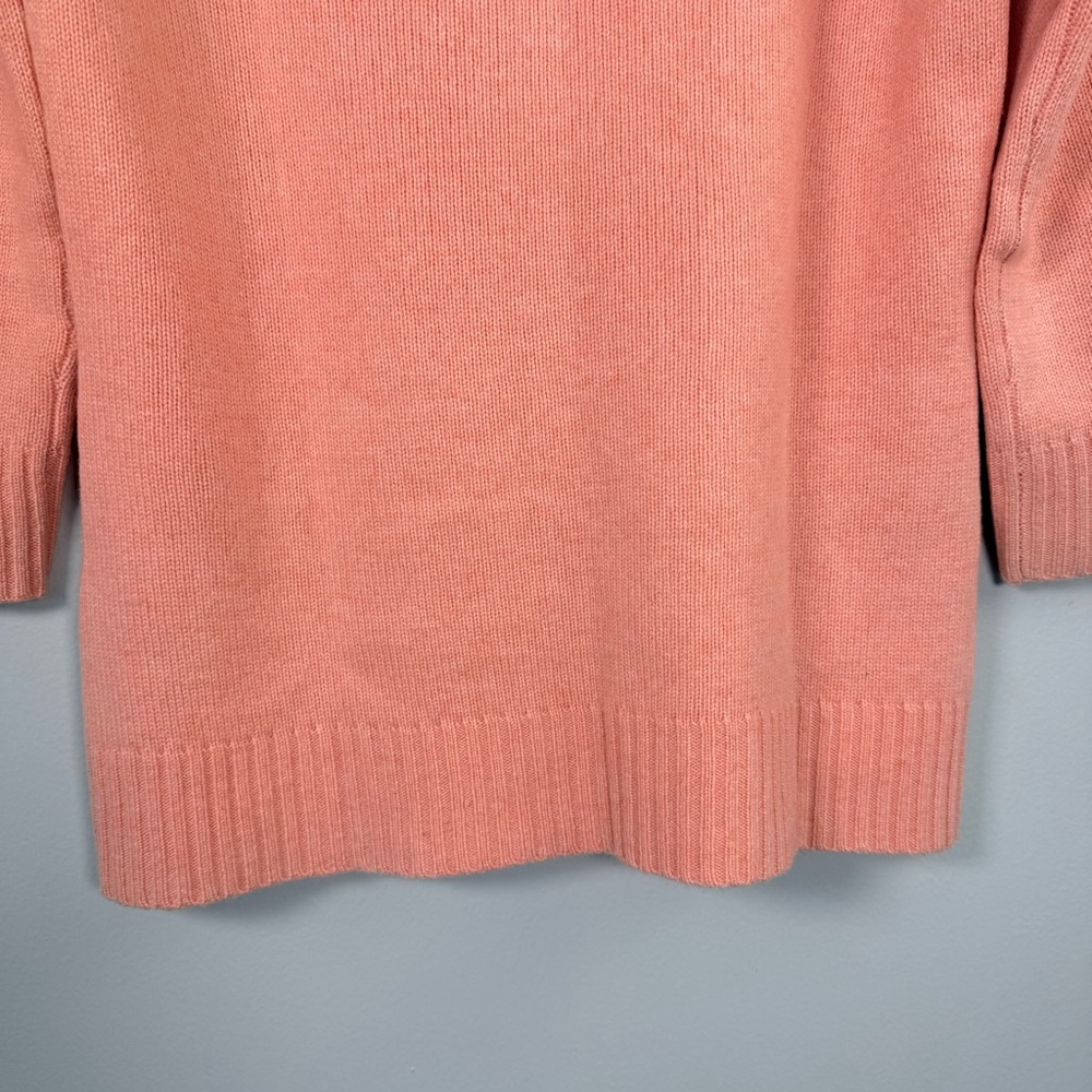 Juicy Couture Pink Cashmere Wool Sweater Pullover Embroidered Crew Women Medium - Picture 7 of 14